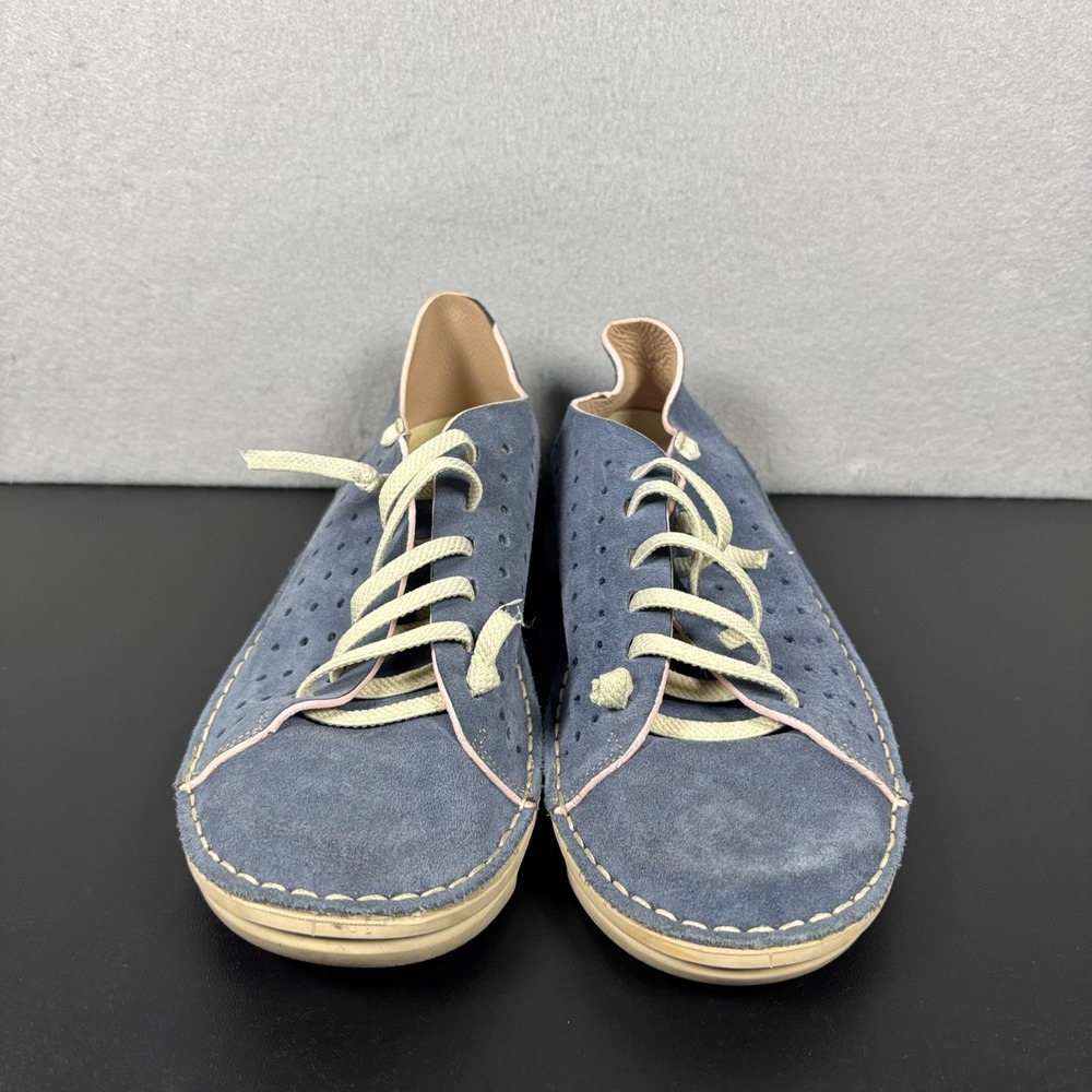On Foot Running Walking Shoe Slip On Jean Blue Suede Women's Size 7.5/38 Sneaker - Picture 4 of 13